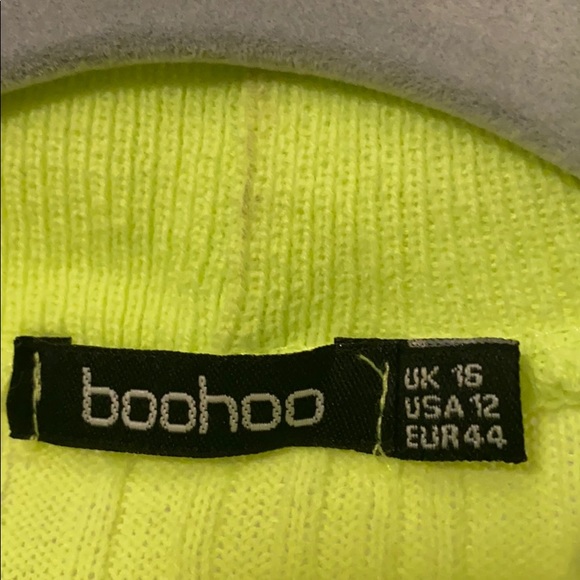 🌙3 FOR $20 BooHoo neon yellow mock neck - 12 - Picture 2 of 3